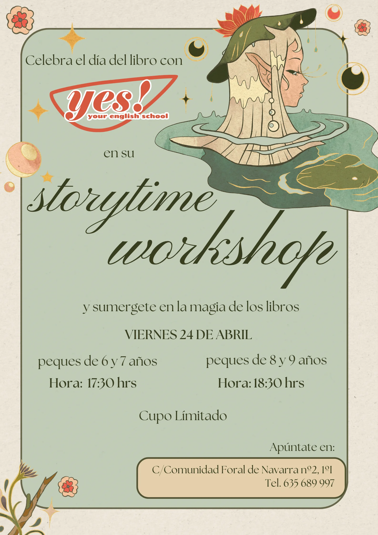 El 24 de Abril celebramos el Día del Libro con un taller de lectura!