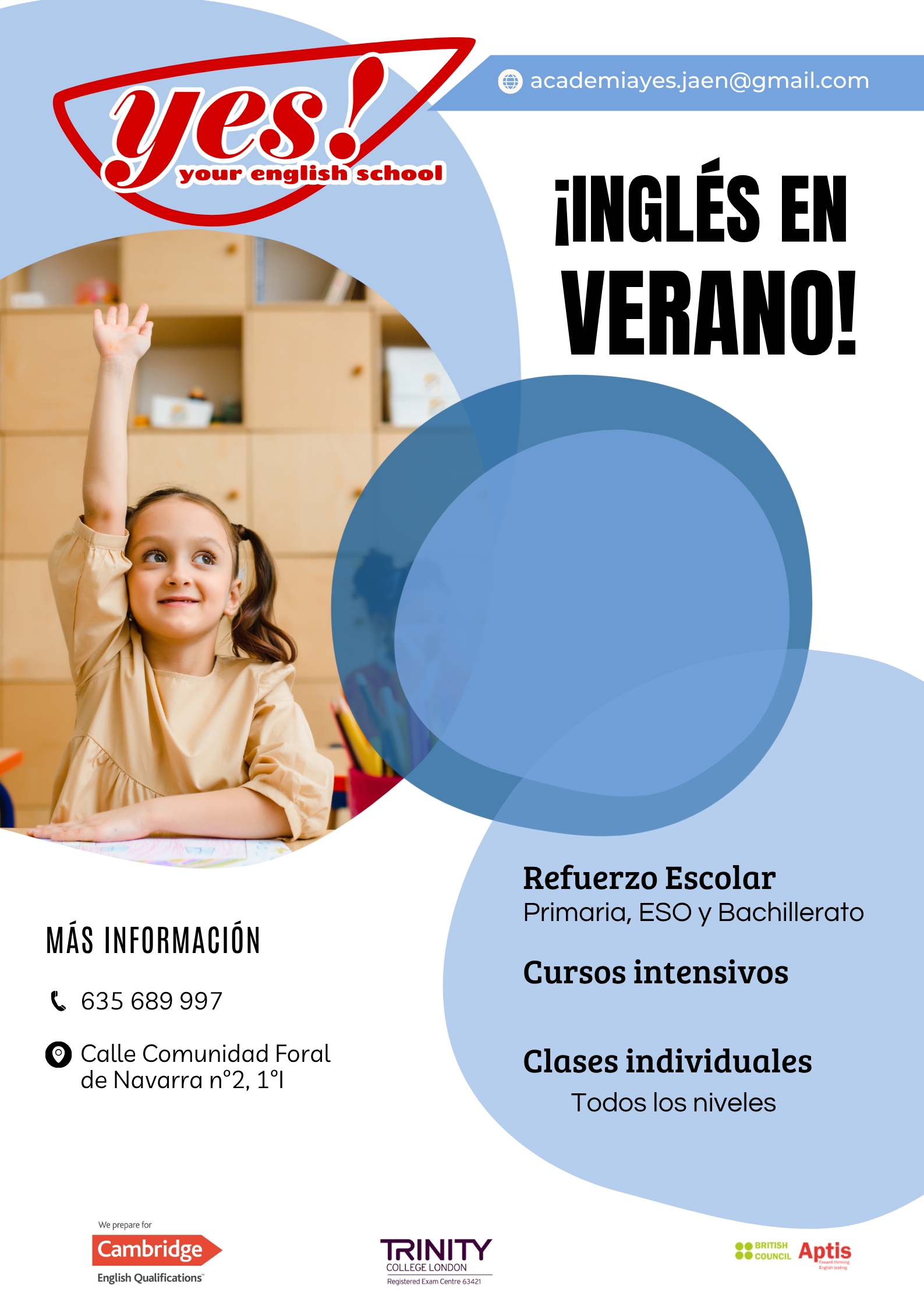 Refuerzo, intensivos y clases individuales — ¡plazas limitadas!