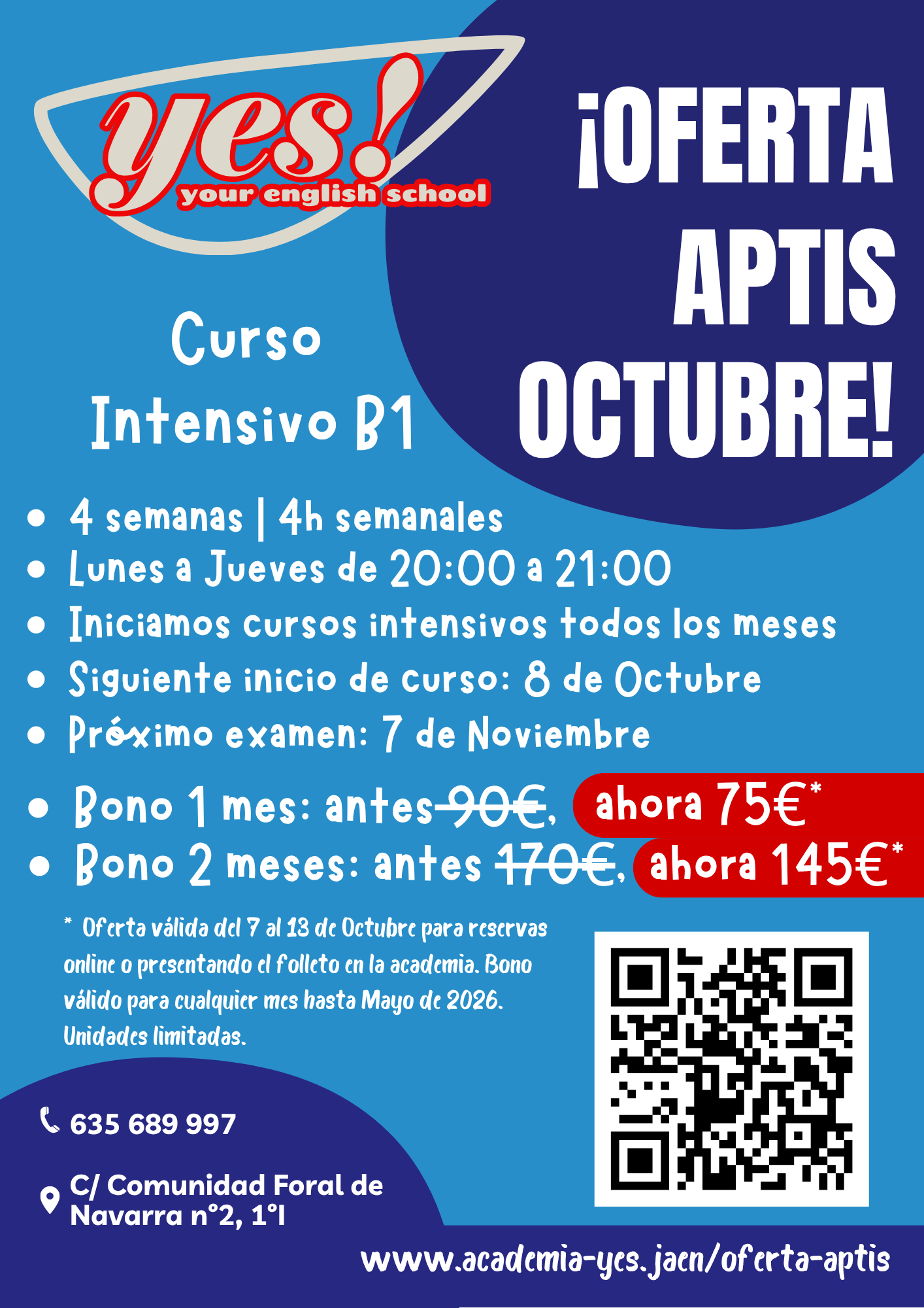 ¡Oferta cursos Intensivos de Aptis! ¡Oferta cursos Intensivos de Aptis!