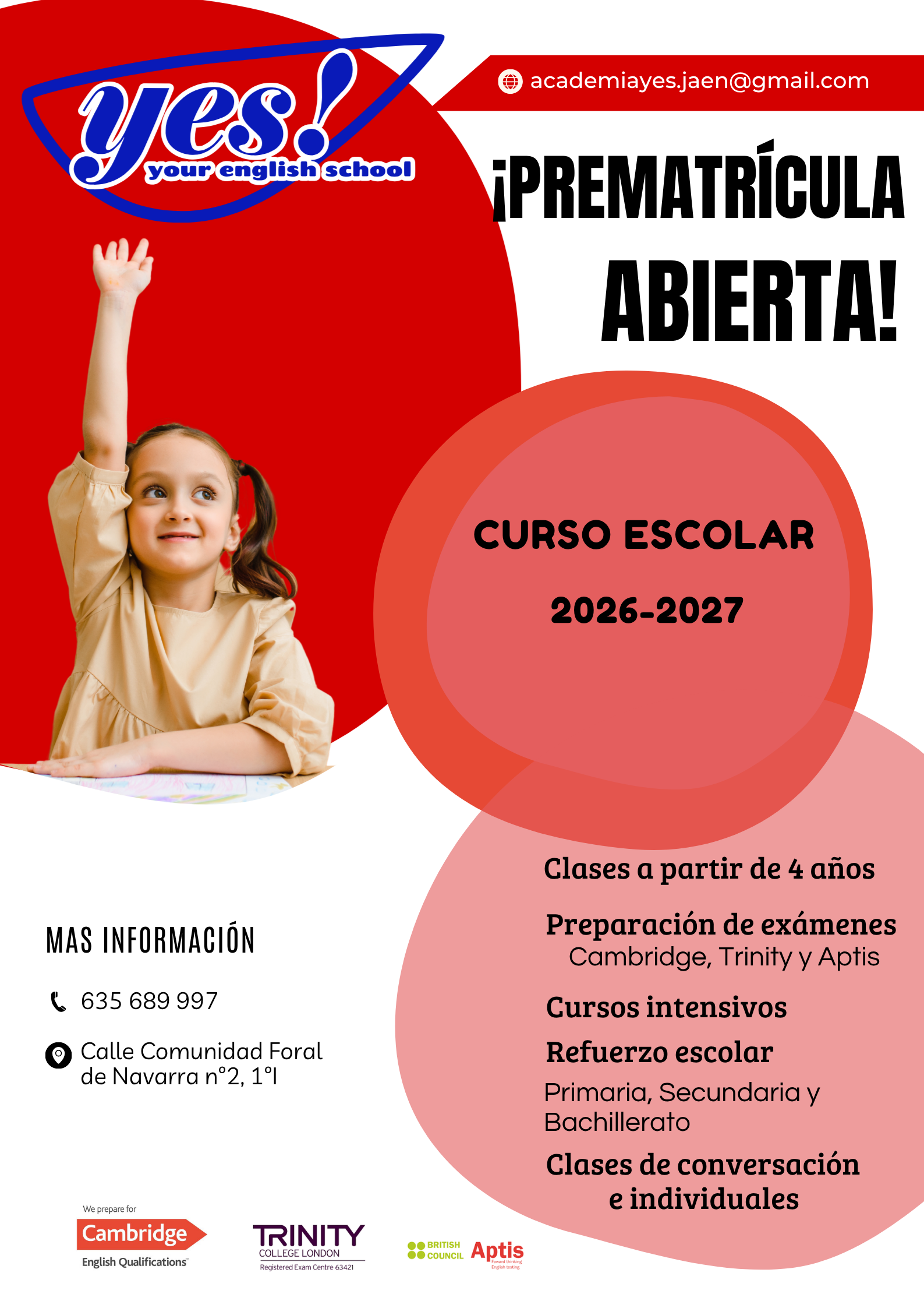 ¡Prematrícula abierta! Curso 2026-2027